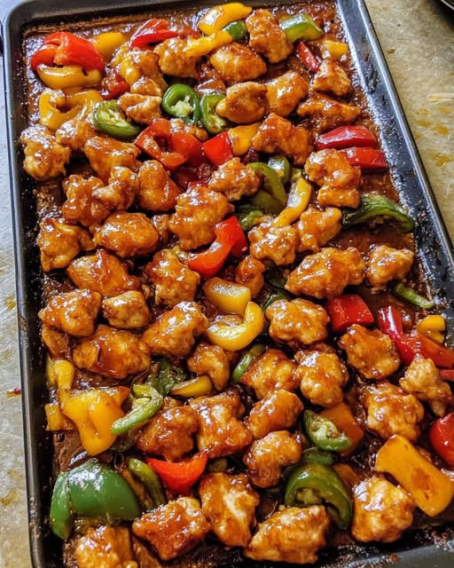 Sheet Pan Sticky Sweet and Sour Chicken Recipe