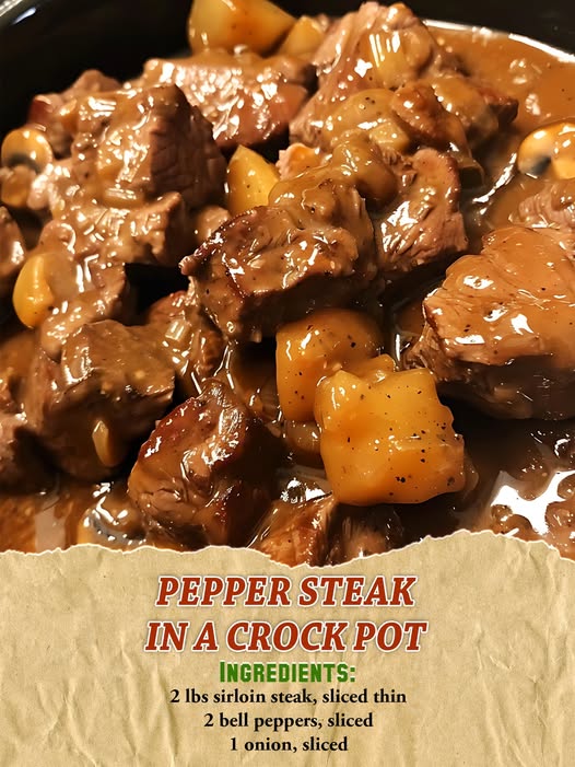 PEPPER STEAK IN A CROCK POT
