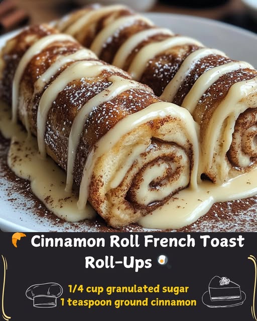Cinnamon Roll French Toast Roll-Ups