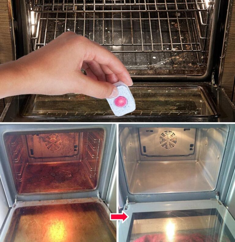 This dishwasher tablet method is the most effective and quickest way to thoroughly clean and de-grease your oven: it takes just 2 minutes and leaves it looking like new