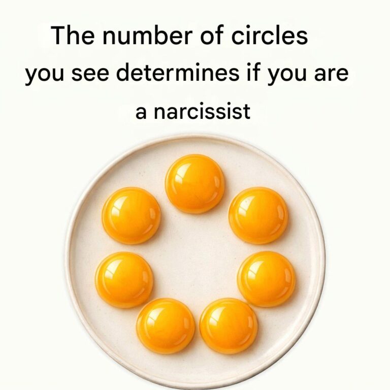The number of circles you see determines whether you are a narcissist. 