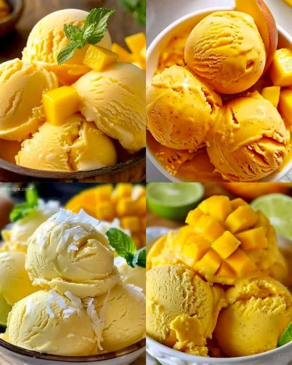 Homemade Mango Ice Cream