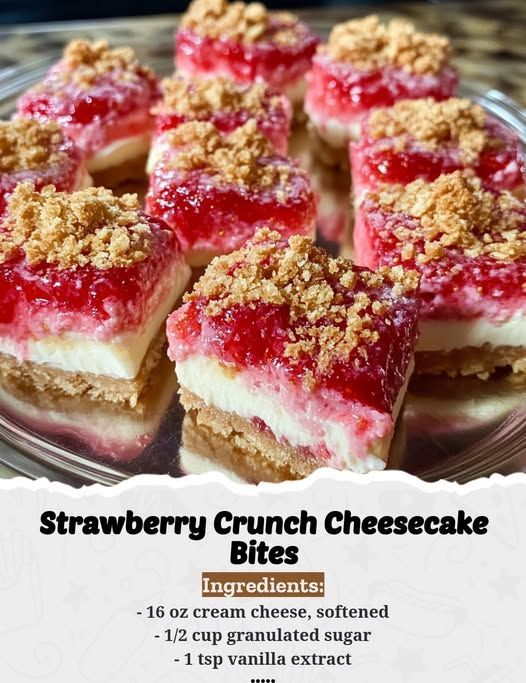 Strawberry Crunch Cheesecake Chunks