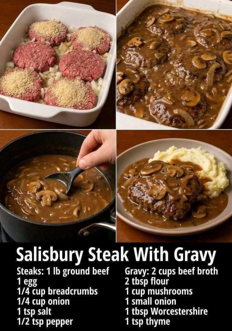 Simple Salisbury Steak with Rich Onion Gravy