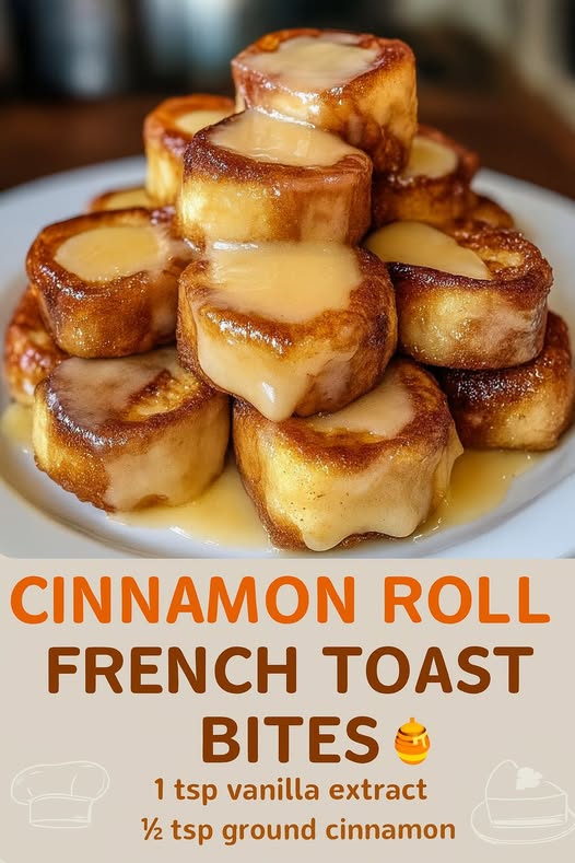 Cinnamon Roll French Toast Bites