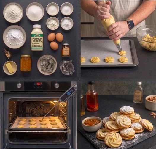 Piped Butter Cookies (Soft & Crisp)