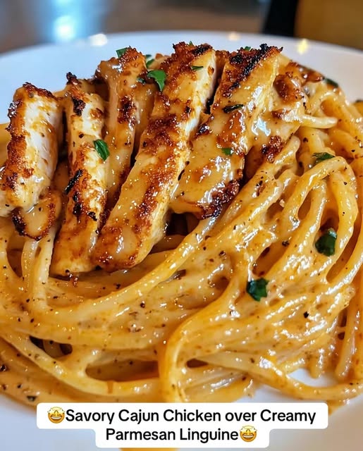 Cajun Chicken & Creamy Parmesan Linguine