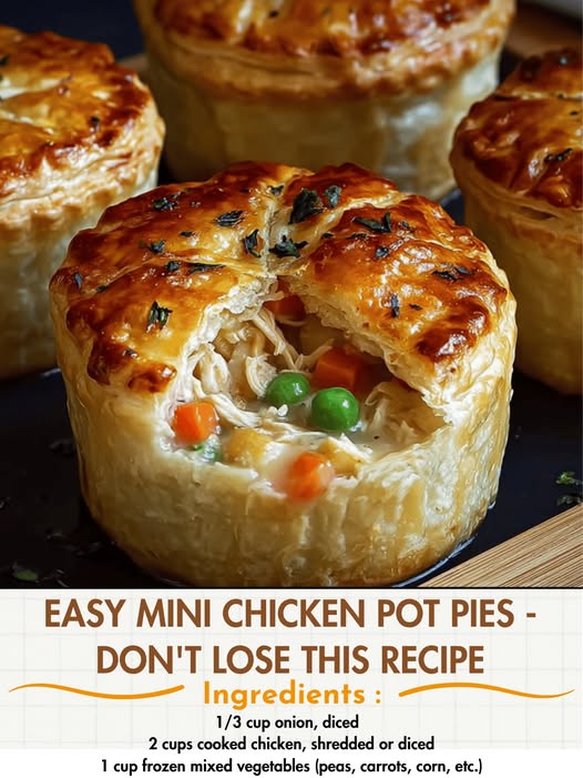 Easy Mini Chicken Pot Pies – Don’t LOSE this Recipe